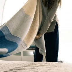 Studio Variously Ceru Merino Wool Throw Blanket