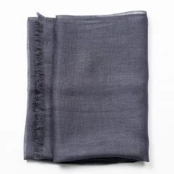 Studio Variously Charcoal Linen Scarf  Accessories