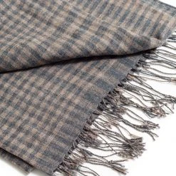 Studio Variously Fawn Checks Merino Scarf 