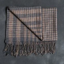 Studio Variously Fawn Checks Merino Scarf 