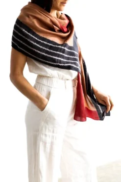 Studio Variously Handcrafted Kaavi Silk Scarf