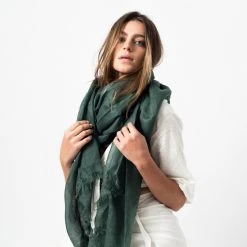 Studio Variously Accessories Moss Linen Scarf 