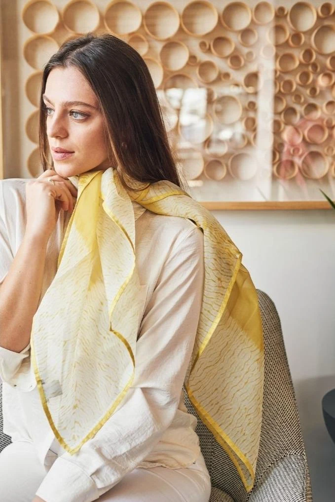 Studio Variously Primrose Turmeric Silk Scarf 9 Studio Variously Primrose Turmeric Silk Scarf