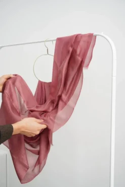 Studio Variously Rosa Silk And Cashmere Scarf Handcrafted