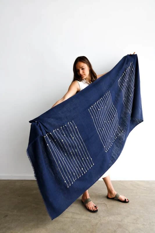 Studio Variously Home Goods Rosewood Indigo Throw Blanket 4 Studio Variously Home Goods Rosewood Indigo Throw Blanket