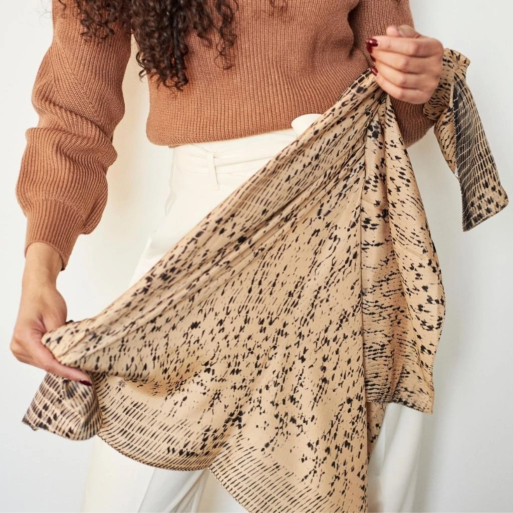 Studio Variously Tesu Black Silk Scarf Accessories 3 Studio Variously Tesu Black Silk Scarf Accessories