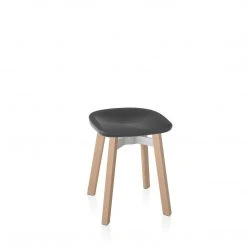 Emeco Su Small Stool - Wood Frame