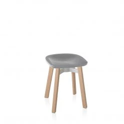 Emeco Su Small Stool - Wood Frame