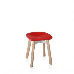 Emeco Su Small Stool - Wood Frame