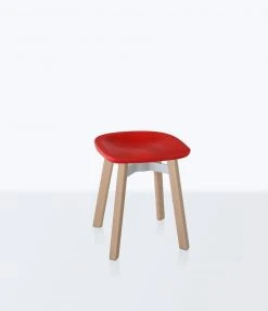 Emeco Su Small Stool - Wood Frame