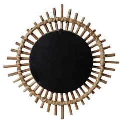 Casa Amarosa Sun Spike Rattan Mirror