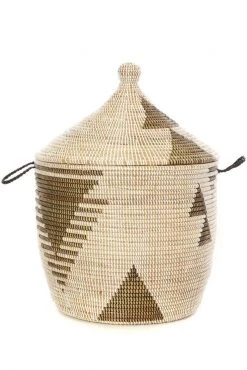 Swahili African Modern Best Sellers Black And White Hamper Basket