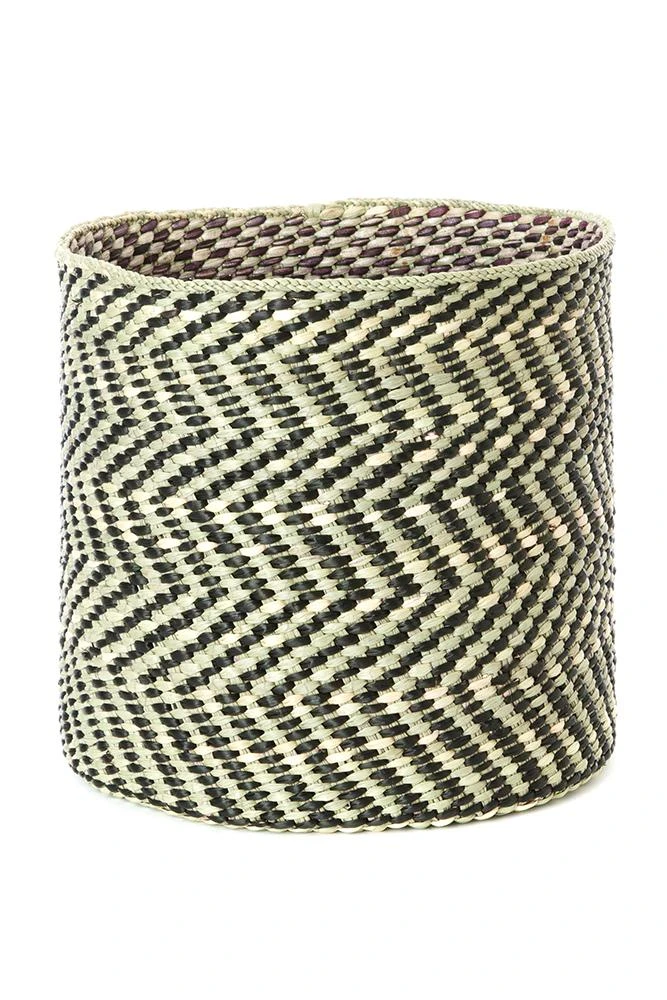 Swahili African Modern Black And Natural Maila Milulu Reed Basket Home Goods 5 Swahili African Modern Black And Natural Maila Milulu Reed Basket Home Goods