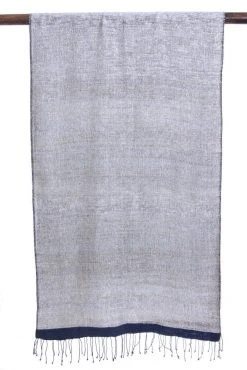 Swahili African Modern Ethiopian Stella Shawl - Blue Accessories