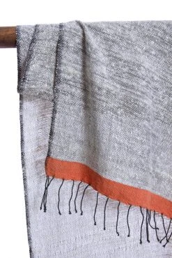 Swahili African Modern Accessories Ethiopian Stella Shawl - Coral