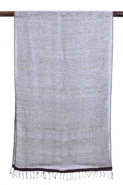 Swahili African Modern Ethiopian Stella Shawl - Gray Accessories