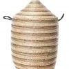 Swahili African Modern Home Goods Large Black, Silver & White Striped Laundry Hamper 1 Swahili African Modern Home Goods Large Black, Silver & White Striped Laundry Hamper