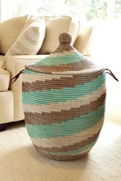 Swahili African Modern Large Sahel Sky Laundry Hamper Basket Best Sellers
