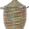 Swahili African Modern Large Sable Swirl Laundry Hamper Basket