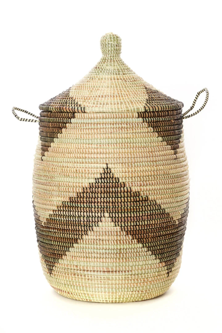 Swahili African Modern Black And Beige Mixed Pattern Hamper Set 8 Swahili African Modern Black And Beige Mixed Pattern Hamper Set