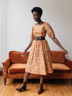 Mata Traders Sydney Paprika Suzani Midi Dress Clothing