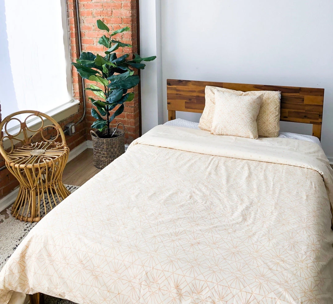 Symbology Best Sellers Reversible Duvet Cover - Cream + Tan 3 Symbology Best Sellers Reversible Duvet Cover - Cream + Tan