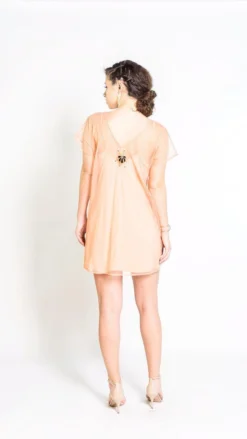 Symbology Dancing Fans Mini Dress - Blush + Black