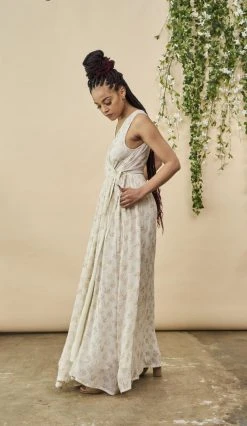 Symbology Ginkgo Leaf Maxi Dress Special Occasion