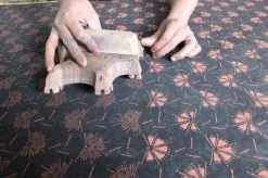 Symbology Ginkgo Leaf Midi Wrap Dress - Red + Silver