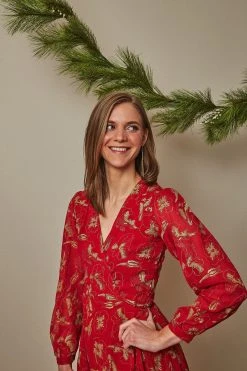 Symbology Hibiscus Empress Wrap Dress Red Lipstick + Gold Best Sellers 8 Symbology Hibiscus Empress Wrap Dress Red Lipstick + Gold Best Sellers