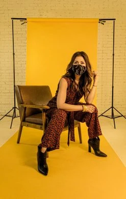 Symbology Clothing Leopard Sleeveless Jumpsuit - Sierra + Black