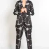Symbology Silk And Modal Suit In Black & Grey Tie Dye Sale