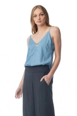 Synergy Organic Clothing Best Sellers Basis Eucalyptus Chambray Camisole
