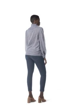 Synergy Organic Clothing Delphina Top - Navy Checked Best Sellers