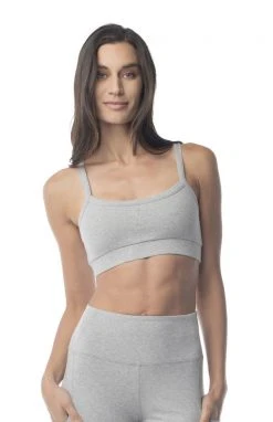 Synergy Organic Clothing Go To Yoga Bra - Heather Gray