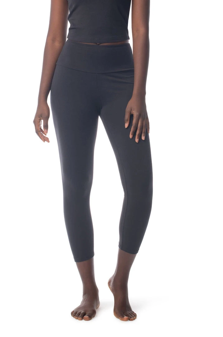Synergy Organic Clothing 7/8 Legging - Black 3 Synergy Organic Clothing 7/8 Legging - Black
