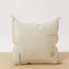 Territory Design Handcrafted Lines Throw Pillow Cover - Cream