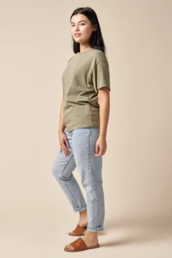 The Standard Stitch Boxy Crew - Sage