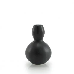 The Bright Angle Home Goods Sprout Bud Porcelain Vase - Mica Black
