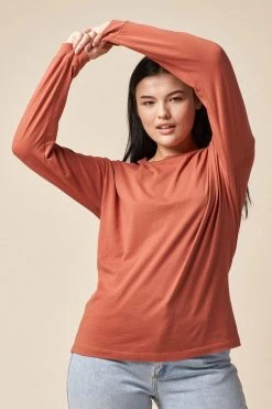 The Standard Stitch Clothing Long Sleeve Tee - Clay
