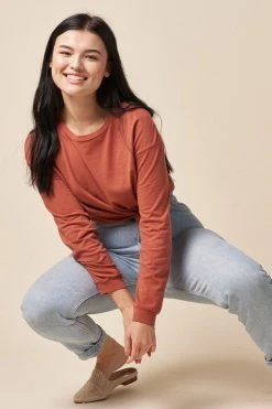 The Standard Stitch Clothing Long Sleeve Tee - Clay