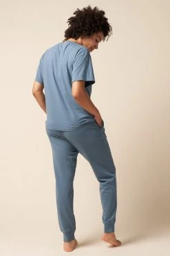 The Standard Stitch Relaxed V - Stone Blue Clothing 7 The Standard Stitch Relaxed V - Stone Blue Clothing