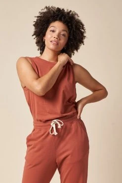 The Standard Stitch Vintage Tank - Clay