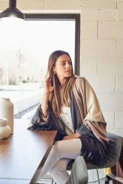 Studio Variously Home Goods Toast Merino Throw Blanket