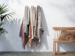 Coyuchi Tomales Beach Towel - Shadow / Indigo