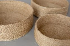 Will & Atlas Home Goods Trio Of Round Jute Baskets - Natural