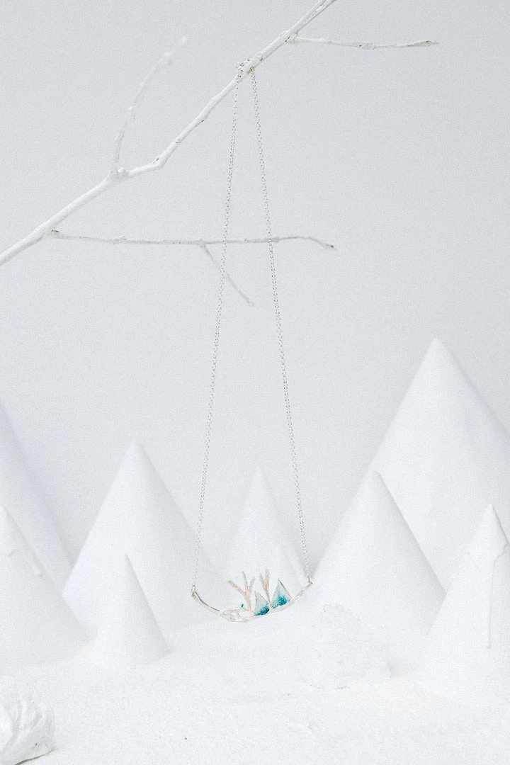 CÂPÂ Jewelry Tundra Landscape Recycled Necklace 7 CÂPÂ Jewelry Tundra Landscape Recycled Necklace