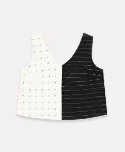 Anchal Clothing Two-Tone Crop Tank Top