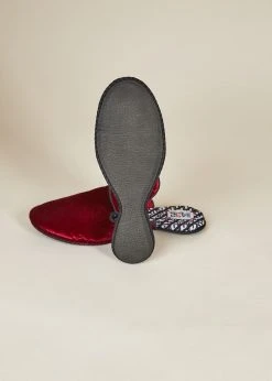 ONE432 Upcycled Velvet Unisex Slippers - Begum Scarlet Best Sellers