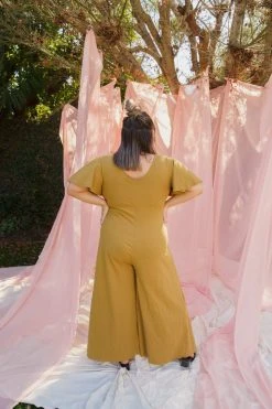 Mien Villa Flutter Sleeve Jumpsuit Clothing